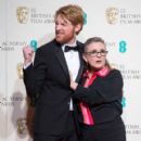 Domhall Gleeson and Carrie Fisher - The EE British Academy Film Awards (2016) - 421 x 612