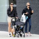 Shanina Shaik – Seen with her baby boy at Blue Bottle Coffee in West Hollywood - 454 x 324