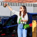 Lucy Hale – Hugging a friend after a lunch date in Los Angeles - 454 x 681