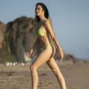 Claudia Alende in Yellow Bikini on the beach in Los Angeles - 454 x 583