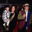 Robin Williams with ex-wife Marsha and daughter Zelda at the Hook Premiere on December 8, 1991 at Cineplex Odeon Century Plaza Cinemas in Century City, - 410 x 612