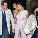 Amber Heard – Seen leaving L’Oreal Paris 2021 Show during Paris Fashion Week