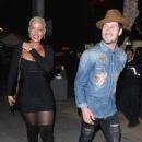 Amber Rose and Val Chmerkovskiy Leaving Delilah in West Hollywood, California - October 28, 2016