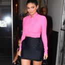 Kylie Jenner – With her daughter Stormi seen leaving Claridges Hotel in London