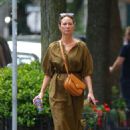 Christy Turlington was seen enjoying a refreshing seltzer drink while out and about in New York - 454 x 681