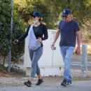 Pregnant Katharine McPhee – out for a walk in Montecito