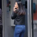 Kirsty Gallacher – Out in tight denim and leather jacket at Smooth Radio in London - 454 x 746