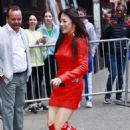 Christine Ko – In a red mini dress at Good Morning America morning show - 454 x 678