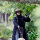 Diane Keaton – Taking her dog for a walk in Brentwood - 454 x 681