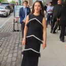 Aly Raisman – In black dress arrives at the Glasshouse in New York - 454 x 541