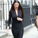 Alice Goodwin in Black Ttight Dress – Eexits ‘Celebs Go Dating’ with Jermaine Pennant in London