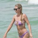 Baskin Champion in Purple Bikini at the beach in Miami - 454 x 603