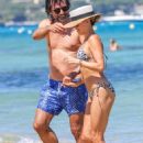 Sylvie Meis – Bikini candids at the beach in Saint Tropez - 454 x 681