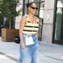 Tracee Ellis Ross – On a stroll through Soho wearing Prada tank top