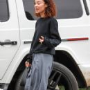 Cara Santana – Leaving the San Vicente Bungalows after lunch in West Hollywood