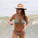 Jordana Brewster – In a floral bikini in Santa Barbara
