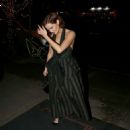 Zoey Deutch in a fashionable dress in New York City
