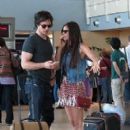 Nina Dobrev and Ian Somerhalder arrives at San Diego Airport (July 13)