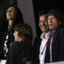Mick Jagger and L'Wren Scott at the Olympics