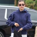 Hailey Bieber- Arriving at workout in West Hollywood