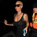 Amber Rose Attends French Montana's Birthday Party at 1OAK nightclub in West Hollywood, California - November 10, 2015