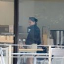 Shanina Shaik – Seen with her baby boy at Blue Bottle Coffee in West Hollywood - 454 x 636