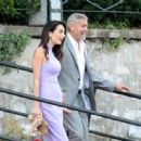 Amal Clooney – Pictured enjoying date night in Lake Como - 454 x 444