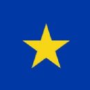 Blue and yellow flags