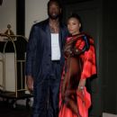 Gabrielle Union – In a Loewe gown with husband Dwyane Wade dine at Casa Cipriani in New York - 454 x 681