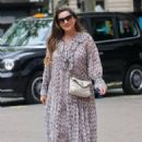 Kelly Brook – In a patterned summer dress at Heart radio in London - 454 x 631