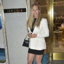 Kendra Wilkinson – In a black mini skirt shopping at Versace in Beverly Hills - 454 x 636