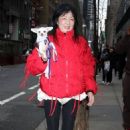 Margaret Cho – Leaving the NBC’s studios with her dog Lucia