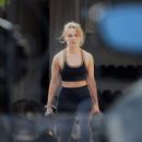 AnnaSophia Robb – On a workout with a trainer in Los Angeles