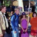 Freddie Prinze Jr. as Fred,  Sarah Michelle Gellar as Daphne, Linda Cardellini as Velma in Warner Brothers' Scooby Doo - 2002