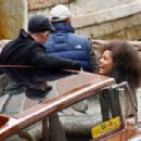 Tina Kunakey – With Vincent Cassel in Venice - 454 x 302