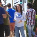 Madeleine Stowe – Supports the WGA Strike at Paramount in Los Angeles - 454 x 636