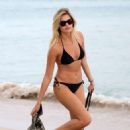 Lada Kravchenko in Black Bikini on the beach in Miami - 454 x 642