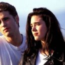 Jennifer Connelly and Jason Priestley filming Roy Orbison Music Video "I Drove All Night" (1992)