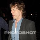 Mick Jagger, L'Wren Scott, Jean Pigozzi and Lorne Michaels leaving restaurant - 353 x 640
