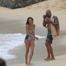 Rochelle Aytes in Swimsuit on the Beach in Hawaii September 5, 2016 - 454 x 302