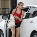 Joey King – In shorts stops by a juice place in Santa Monica - 454 x 681