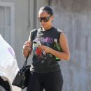 Tracy Ellis Ross – Carrying an expensive crocodile skin designer bag in Los Angeles