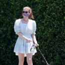 Kate Mara – Looks cute in white summer dress in Los Feliz