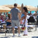 Jessica Ledon – With David Guetta enjoy beach outing in Miami