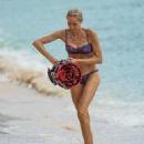 Kristen Pazik – In a floral bikini on the beach at Sandy Lane Hotel in Barbados - 454 x 546