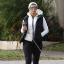 Nicole Murphy &#8211; Seen with her white pooch in Beverly Hills
