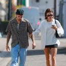 Hailey Bieber – Takes a romantic stroll through West Hollywood