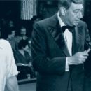 Willie Mosconi with Minnesota Fats being interviewed by Howard Cosell at a Billards  Exhibition - 400 x 227