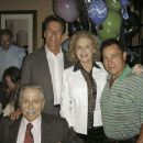 Betty Brosmer  with Joe Weider (husband),   Arnold Schwarzenegger - 454 x 353