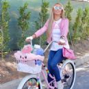 Paris Hilton – Goes for a bike ride out in Beverly Hills